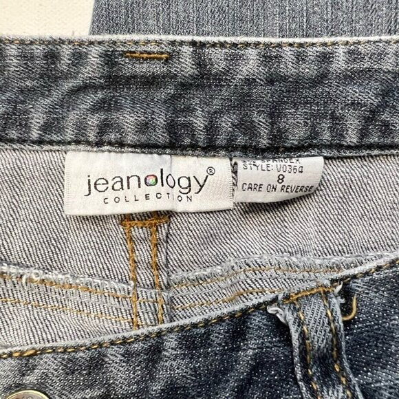 Jeanology Womens Straight Leg Jeans Blue Stretch Medium Wash Mid Rise Denim 8 - Picture 10 of 10